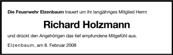 Traueranzeige von Richard Holzmann von Dolomiten