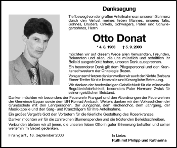 Traueranzeige von Otto Donat von Dolomiten