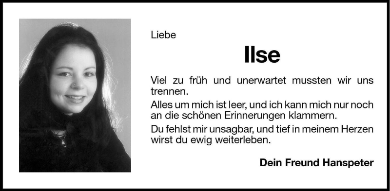  Traueranzeige für Ilse  vom 14.05.2004 aus Dolomiten