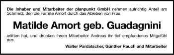Traueranzeige von Matilde Amort von Dolomiten