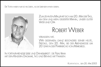 Traueranzeige von Robert Weber von Dolomiten