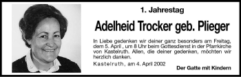 Traueranzeige von Adelheid Trocker von Dolomiten