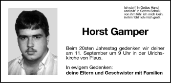 Traueranzeige von Horst Gamper von Dolomiten