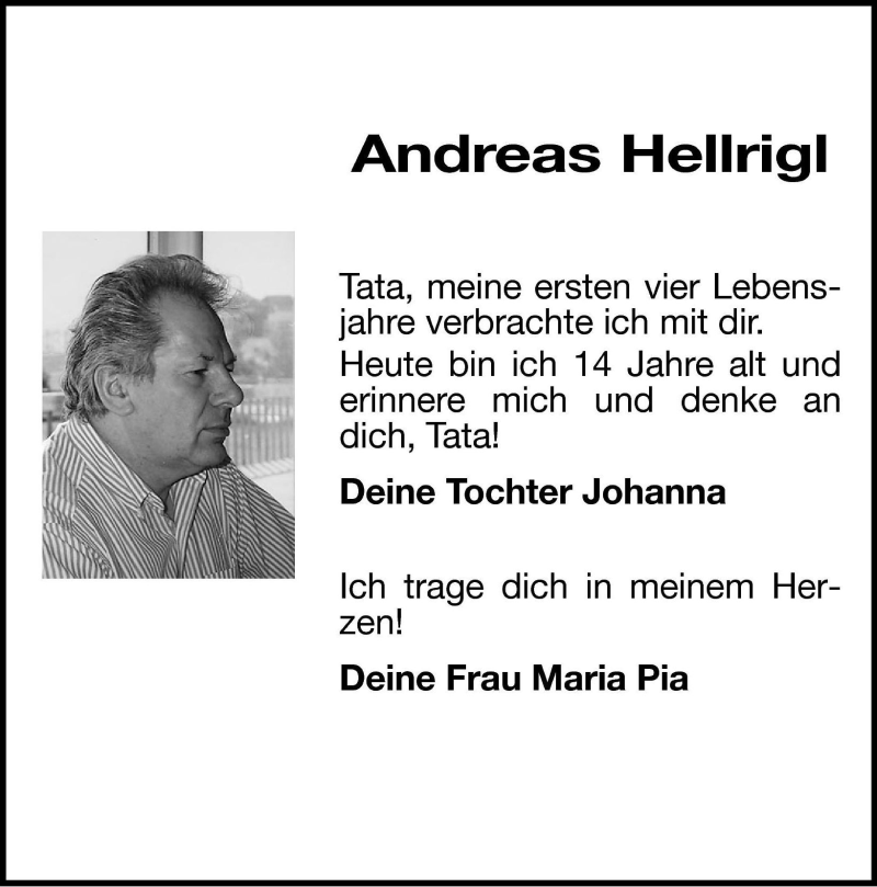  Traueranzeige für Andreas Hellrigl vom 11.07.2003 aus Dolomiten