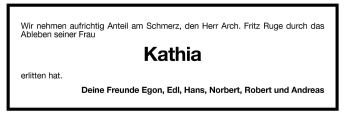 Traueranzeige von Kathia  von Dolomiten