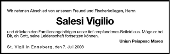 Traueranzeige von Salesi Vigilio von Dolomiten