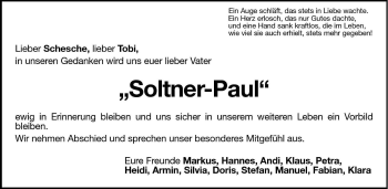 Traueranzeige von Soltner-Paul  von Dolomiten
