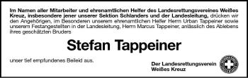 Traueranzeige von Stefan Tappeiner von Dolomiten