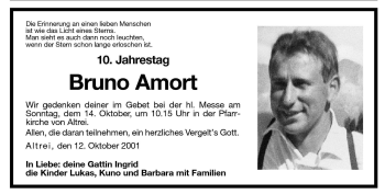 Traueranzeige von Bruno Amort von Dolomiten