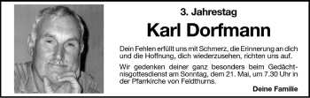 Traueranzeige von Karl Dorfmann von Dolomiten