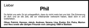 Traueranzeige von Phil  von Dolomiten