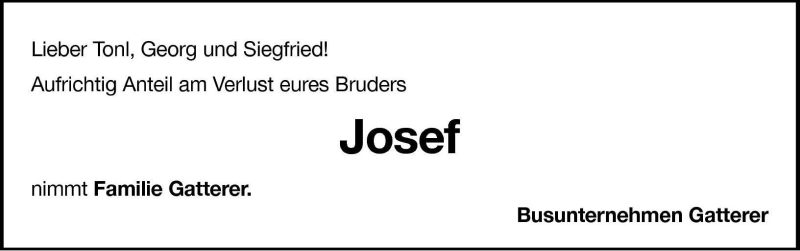  Traueranzeige für Josef  vom 30.04.2001 aus Dolomiten