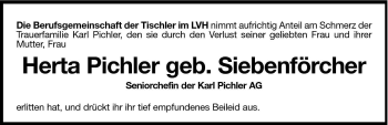 Traueranzeige von Herta Pichler von Dolomiten