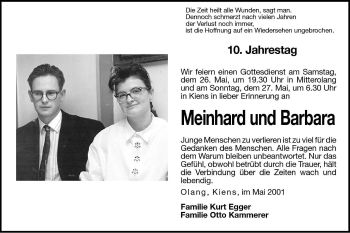 Traueranzeige von Meinhard und Barbara  von Dolomiten