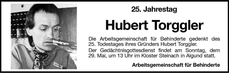  Traueranzeige für Hubert Torggler vom 27.05.2005 aus Dolomiten