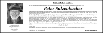 Traueranzeige von Peter Sulzenbacher von Dolomiten
