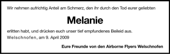 Traueranzeige von Melanie Pichler von Dolomiten