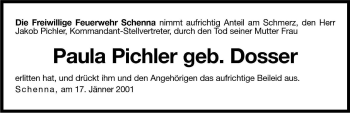 Traueranzeige von Paula Pichler von Dolomiten