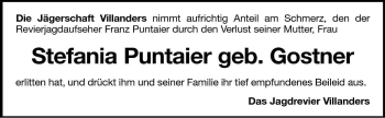 Traueranzeige von Stefania Puntaier von Dolomiten