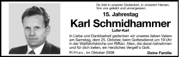 Traueranzeige von Karl Schmidhammer von Dolomiten