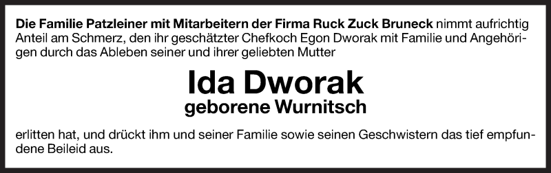  Traueranzeige für Ida Dworak vom 24.04.2012 aus Dolomiten