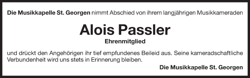  Traueranzeige für Alois Passier vom 17.10.2013 aus Dolomiten