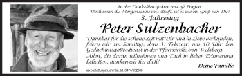 Traueranzeige von Peter Sulzenbacher von Dolomiten