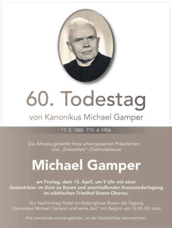 Traueranzeige von Michael Gamper von Dolomiten