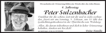 Traueranzeige von Peter Sulzenbacher von Dolomiten
