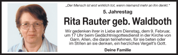 Traueranzeige von Rita Rauter von Dolomiten