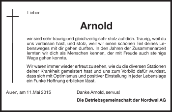 Traueranzeige von Arnold  von Dolomiten
