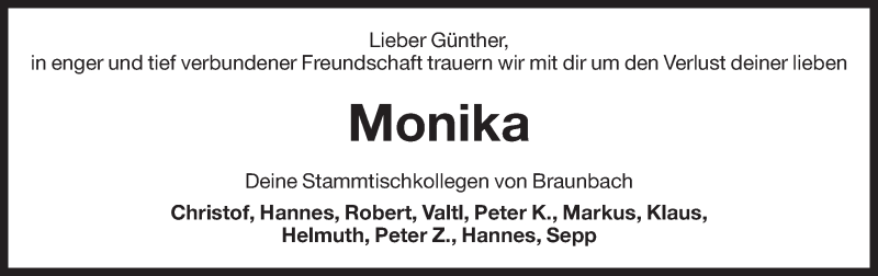  Traueranzeige für Monika  vom 01.09.2015 aus Dolomiten