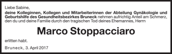 Traueranzeige von Marco Stoppacciaro von Dolomiten