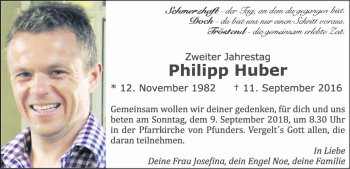 Traueranzeige von Philipp Huber von Dolomiten