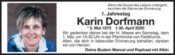 Traueranzeige von Karin Dorfmann von Dolomiten