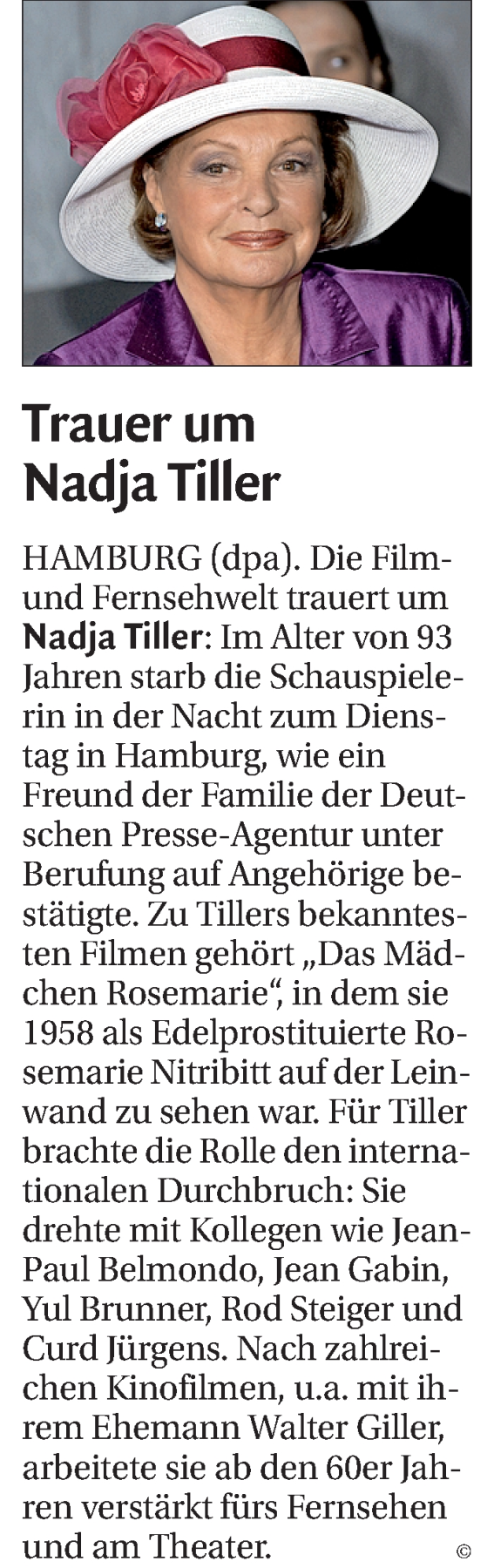  Traueranzeige für Nadja Tiller vom 22.02.2023 aus Dolomiten