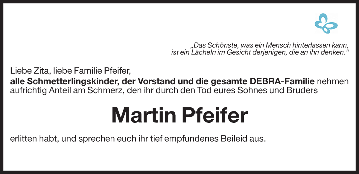  Traueranzeige für Martin Pfeifer vom 01.06.2023 aus Dolomiten