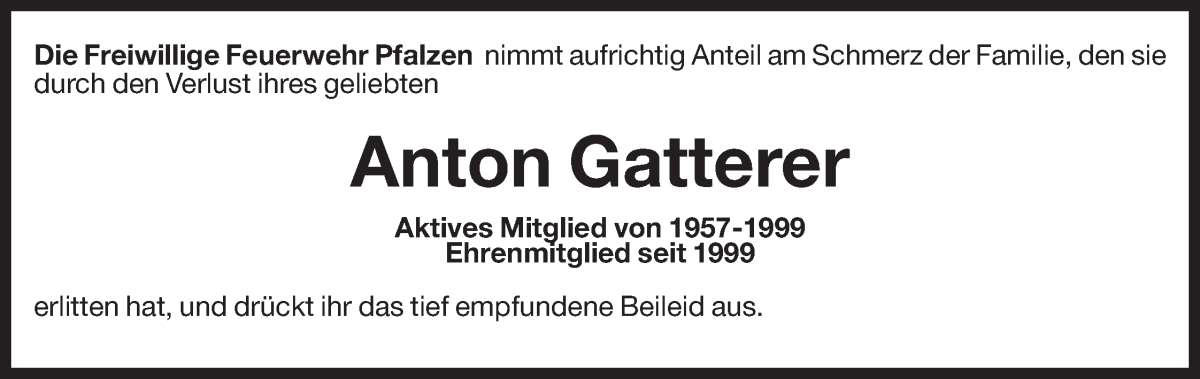  Traueranzeige für Anton Gatterer vom 03.01.2025 aus Dolomiten