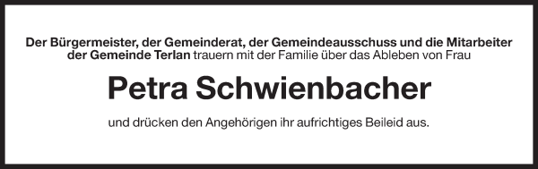 Traueranzeige von Petra Patauner von Dolomiten