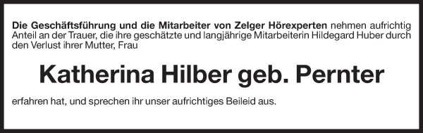 Traueranzeige von Katherina Hilber von Dolomiten