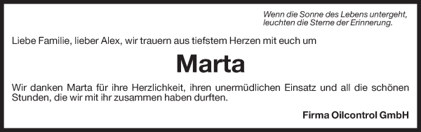 Traueranzeige von Marta Pancheri von Dolomiten