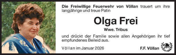 Traueranzeige von Olga Tribus von Dolomiten
