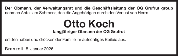 Traueranzeige von Otto Koch von Dolomiten