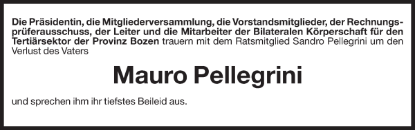 Traueranzeige von Mauro Pellegrini von Dolomiten