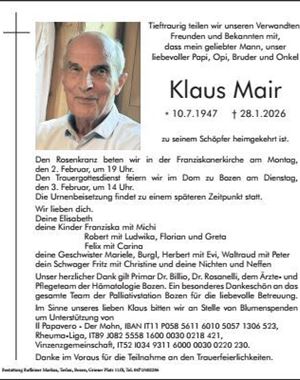 Profilbild von Klaus Mair